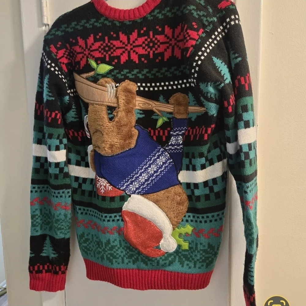 Blizzard Bay Sloth Design Ugly Sweater Size S